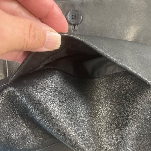 Wilsons Leather Pelle Studio Womens Black Leather Blazer Jacket Sz M SKU 9414 - Picture 6 of 13